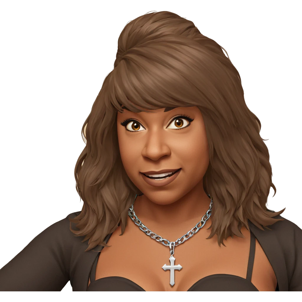 girl with cross necklace emoji