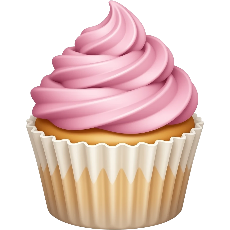 Cupcake with pink icing emoji