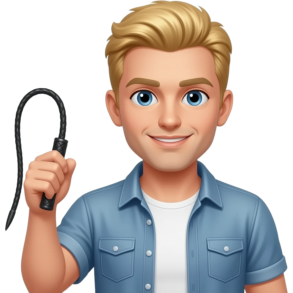 chicote + 👱🏼 = gay emoji