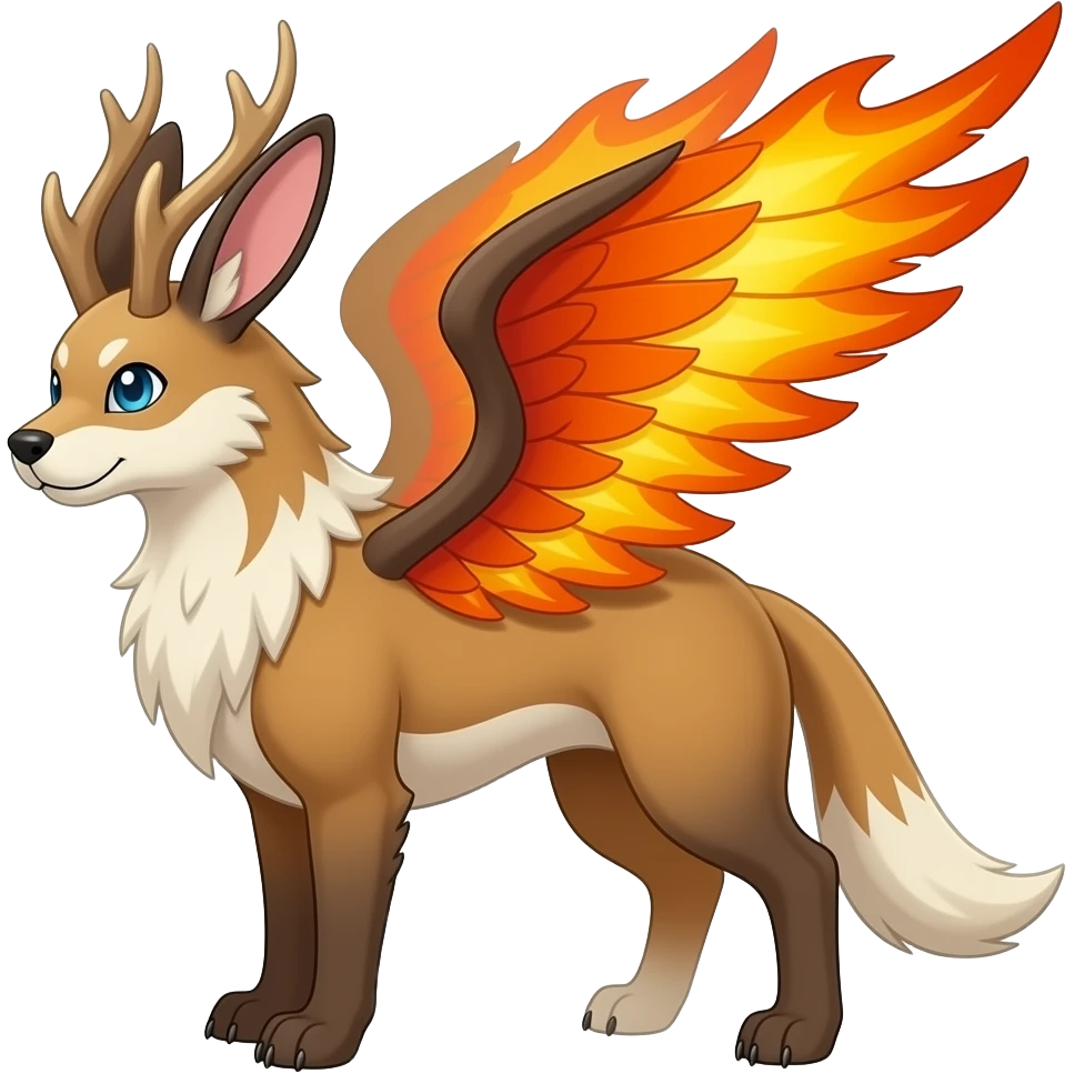 Trico-Arcanine-Jackalope-Furret-fusion-hybrid-animal-creature emoji