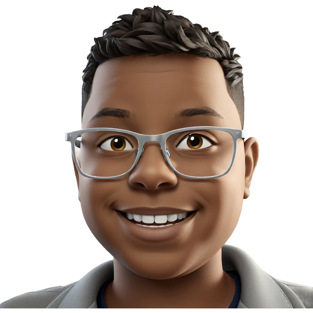 smiling boy in glasses emoji