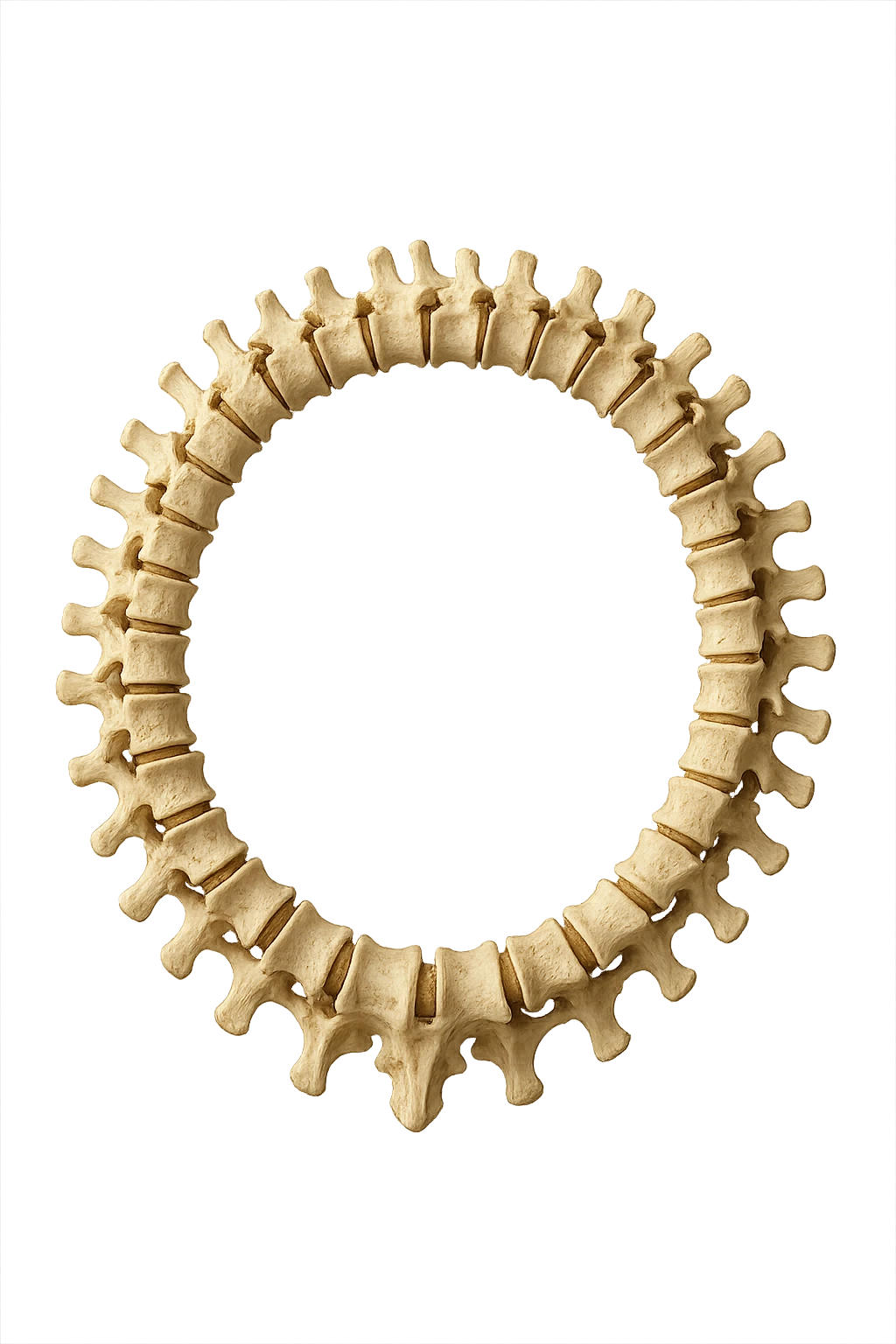 SPINA DORSALE ANATOMICA UMANA REALISTICA CHIUSA A CERCHIO emoji