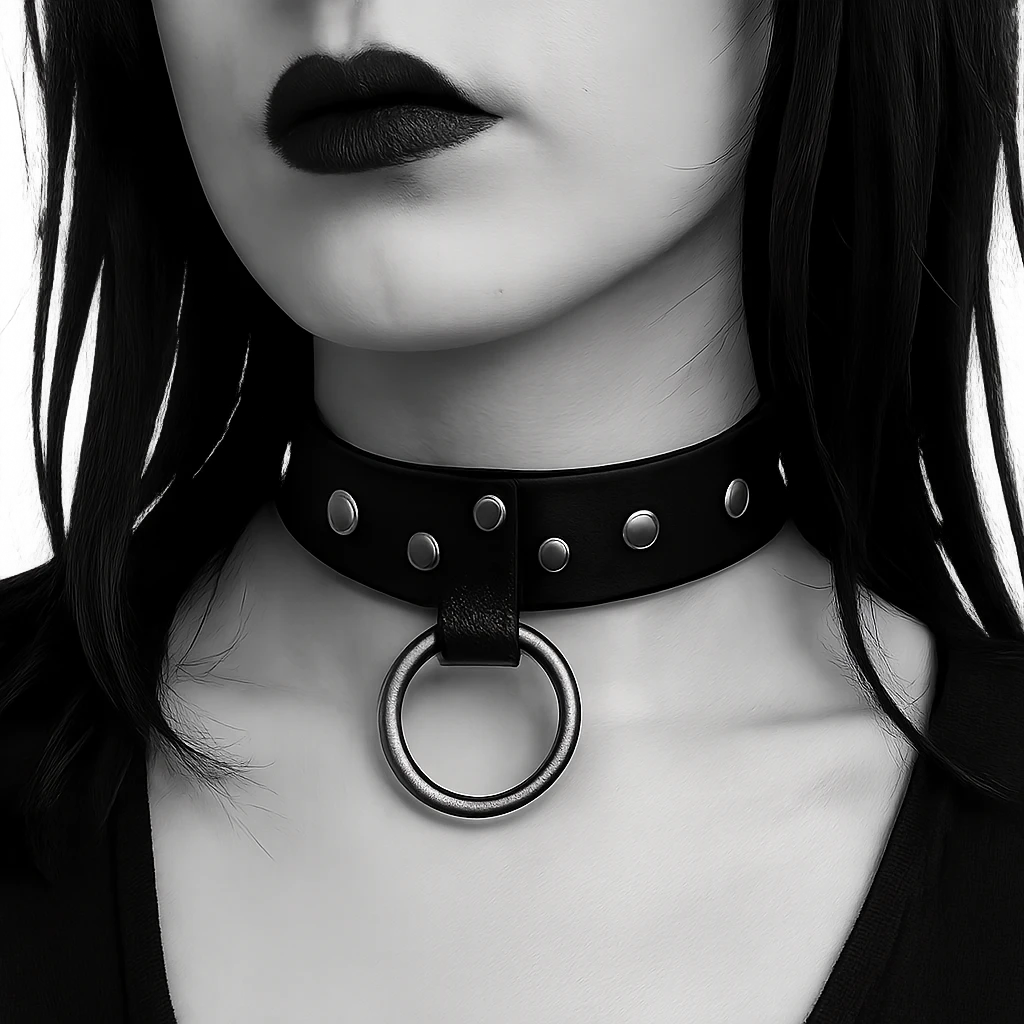 only goth black white choker , remove background  emoji