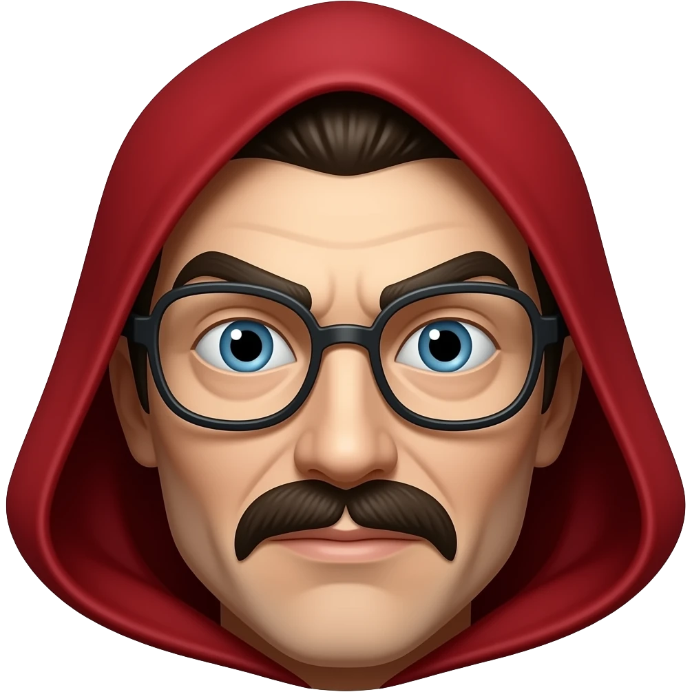 Money heist face mask emoji
