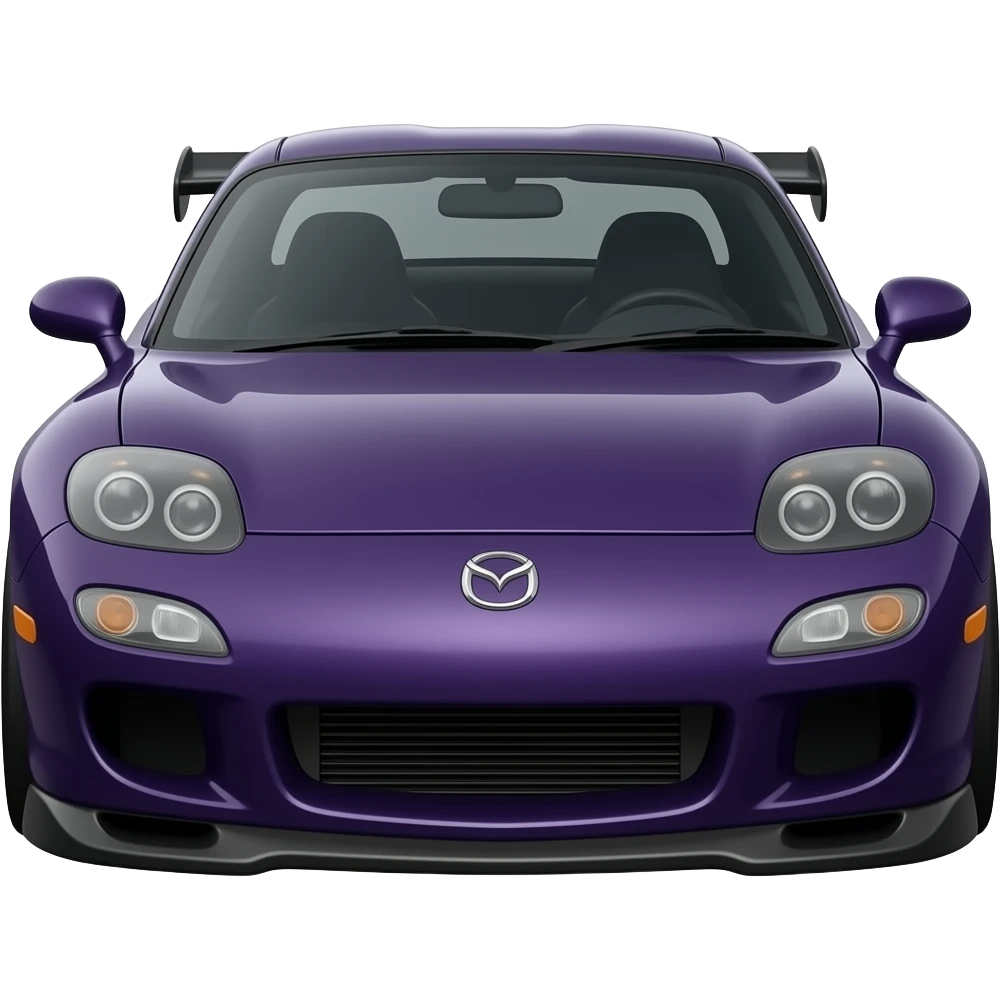 mazda rx-7 modifiyeli koyu parlak mor lacivert gibi emoji
