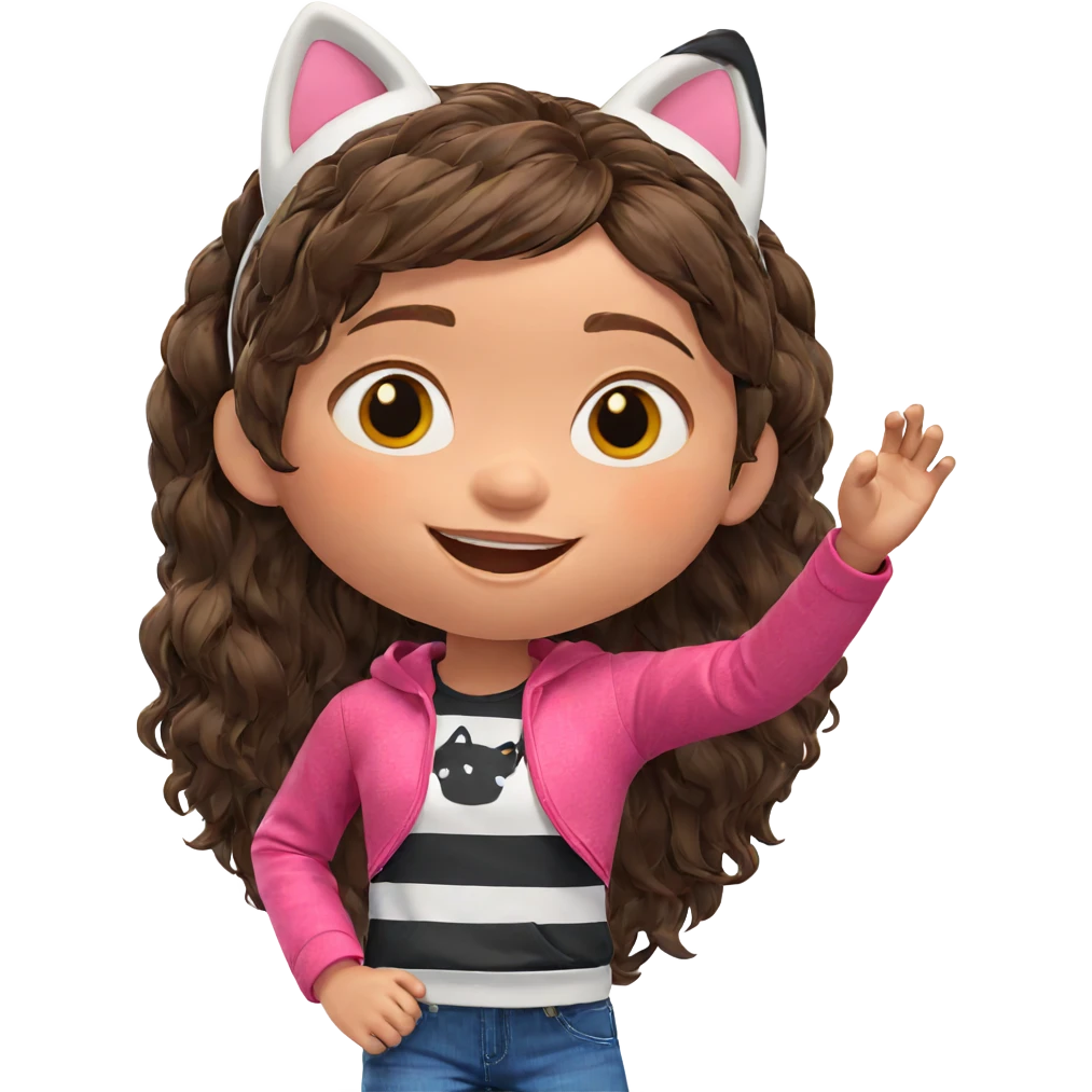 smiling girl with cat ears emoji