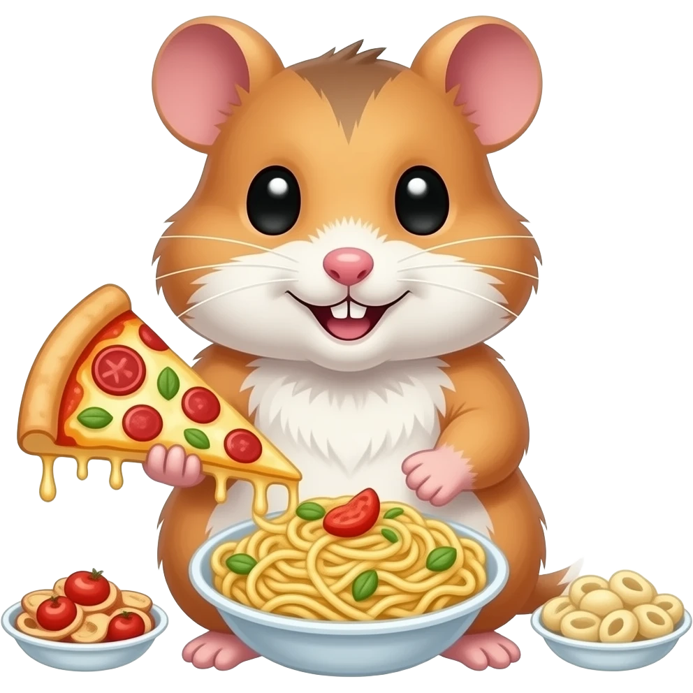 hamster pizza lasagne spaghetti gnocchi emoji