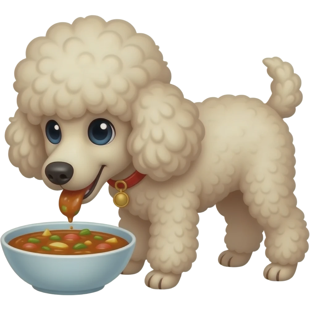 Podle dog eating gulas emoji