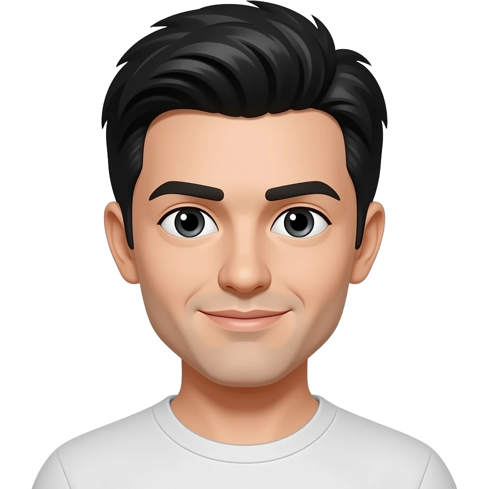 With black hair emoji