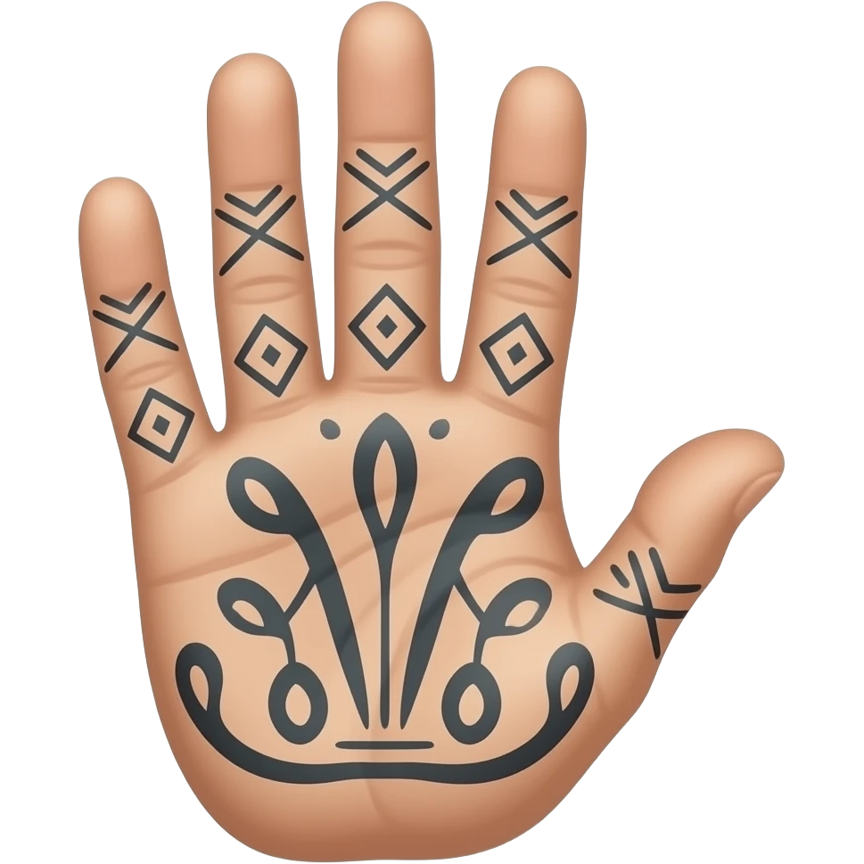 hand tattoo emoji