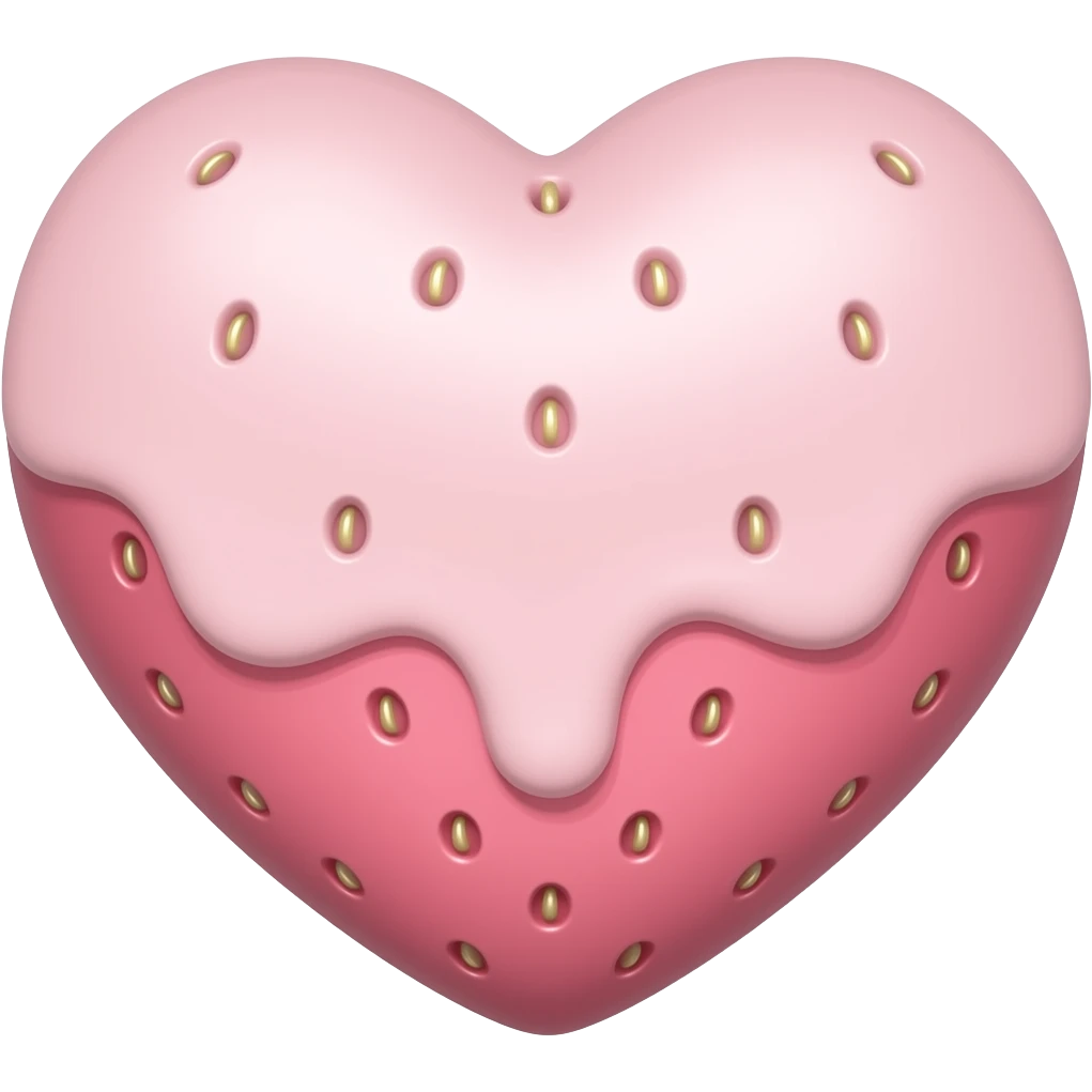 딸기우유에 빠진 하트 emoji