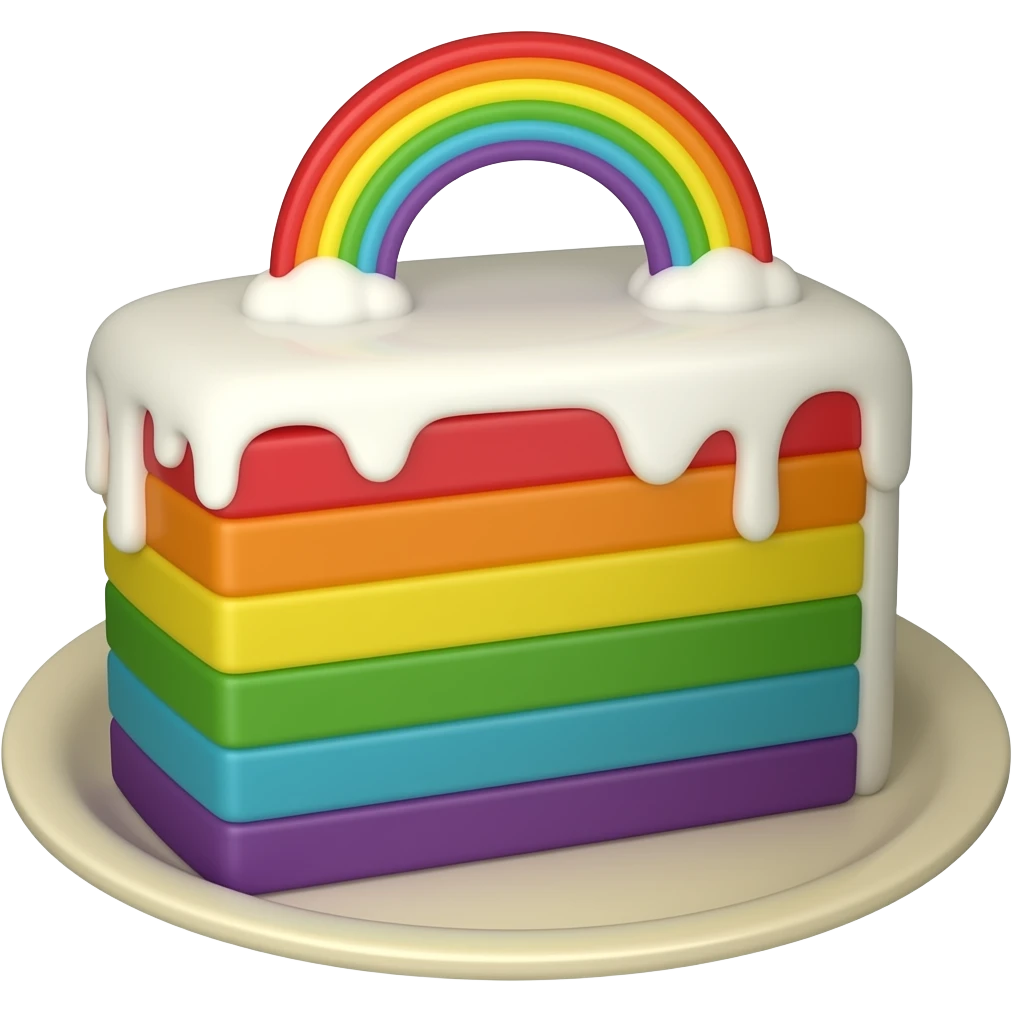 rainbow cake emoji