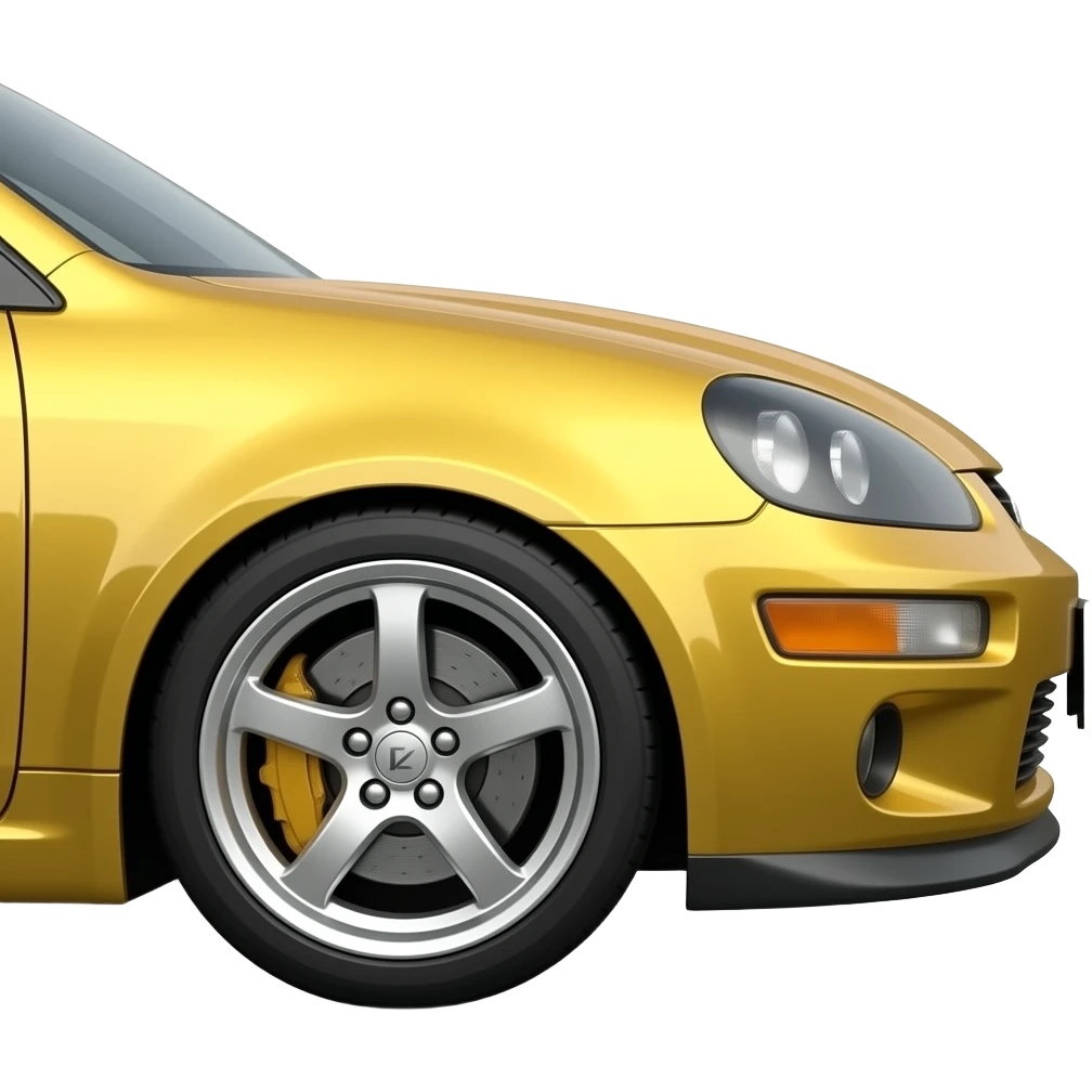 yellow sports car, realistic, no people, clean studio background, car photography emoji