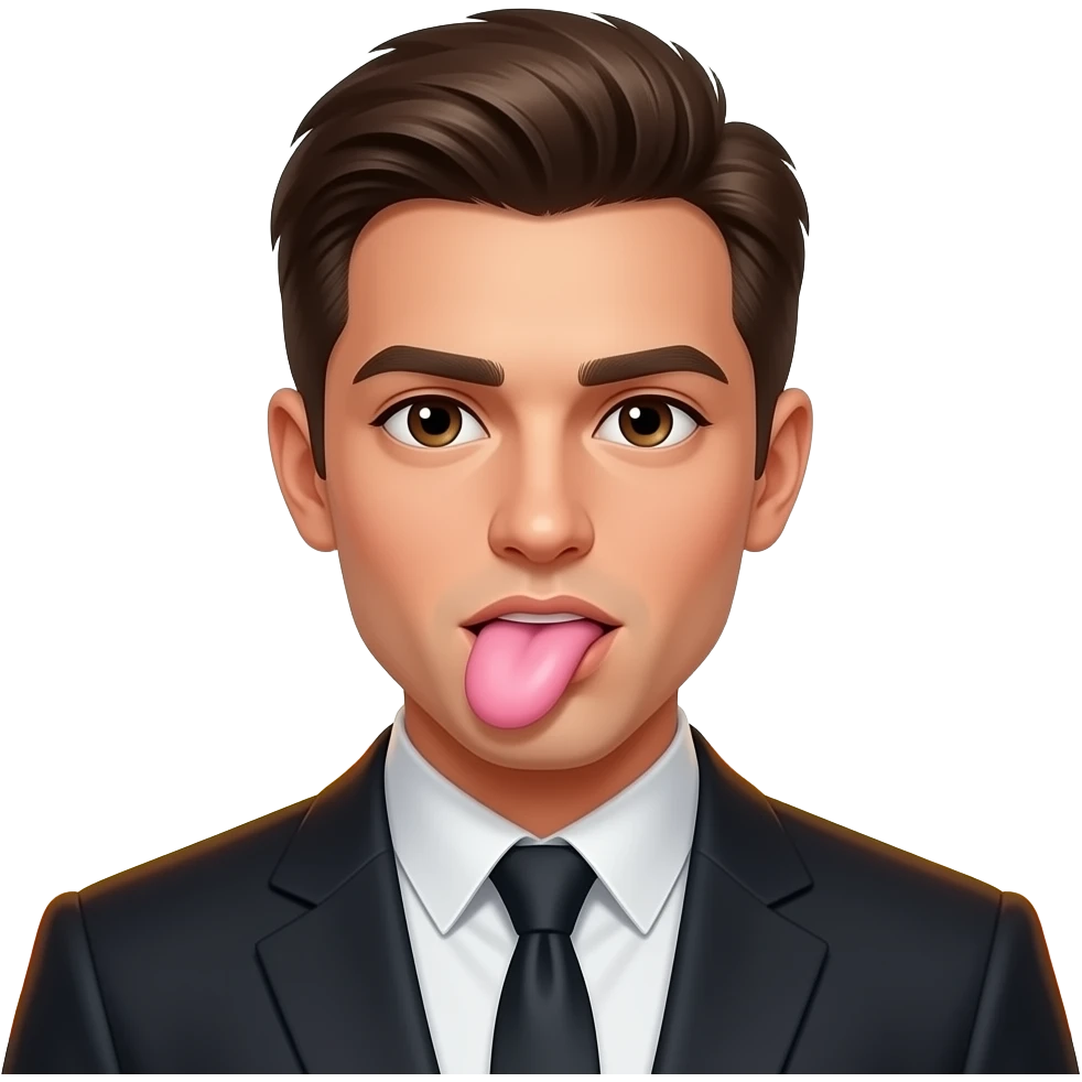 Make a emoji having gum on his mouth should be in fire theme and classy emoji