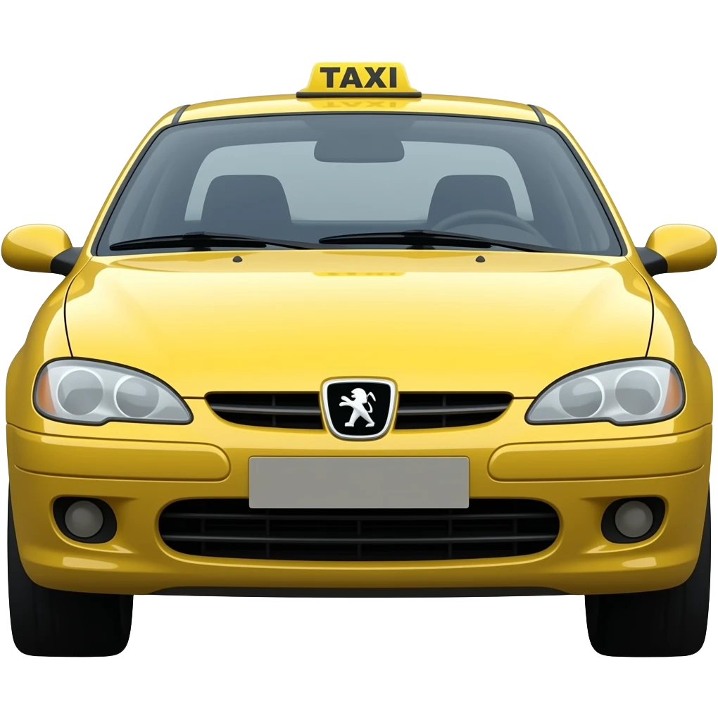 Génère moi la Peugeot 406 de taxi 2 vue de face emoji