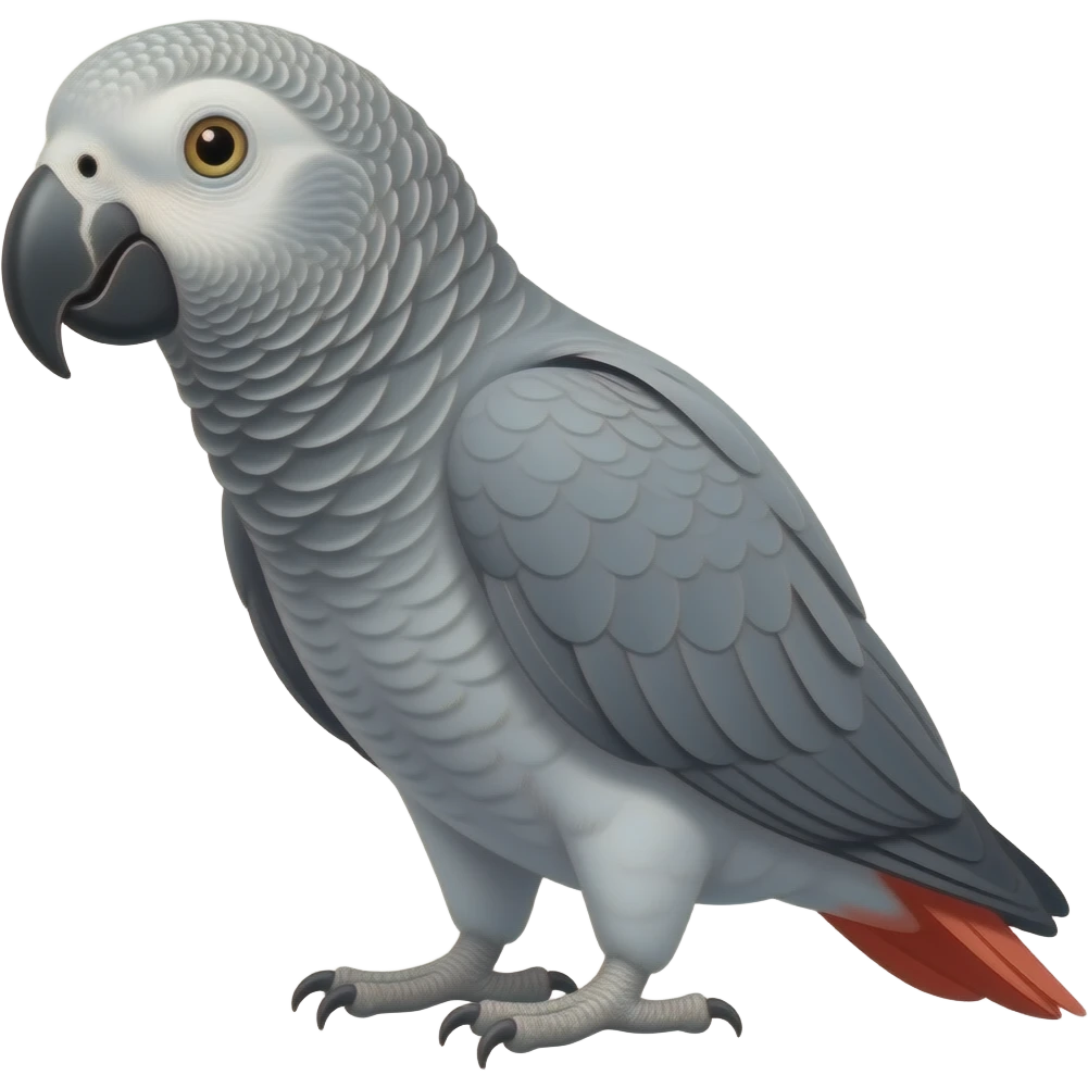 African grey parrot emoji