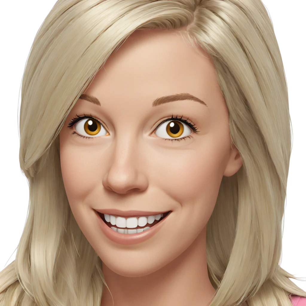 smiling blonde girl portrait emoji