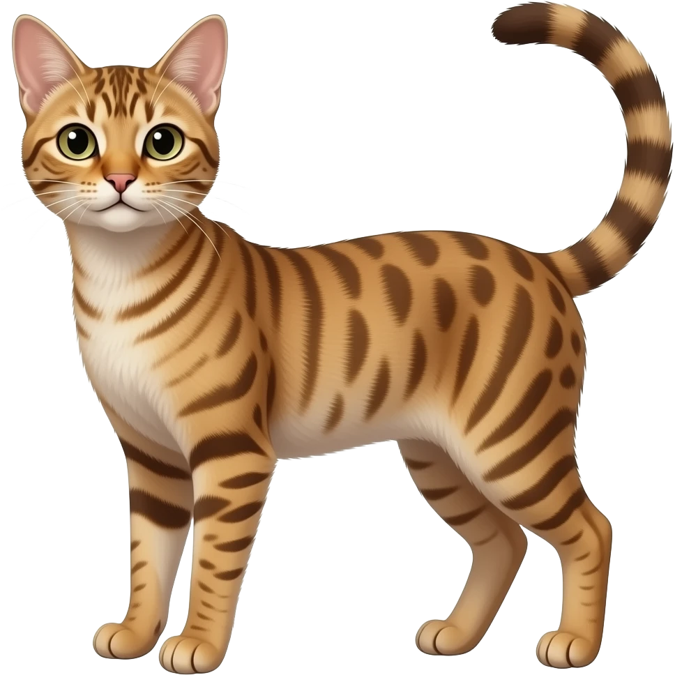 Tall and slender cat with brown hair and freckles emoji