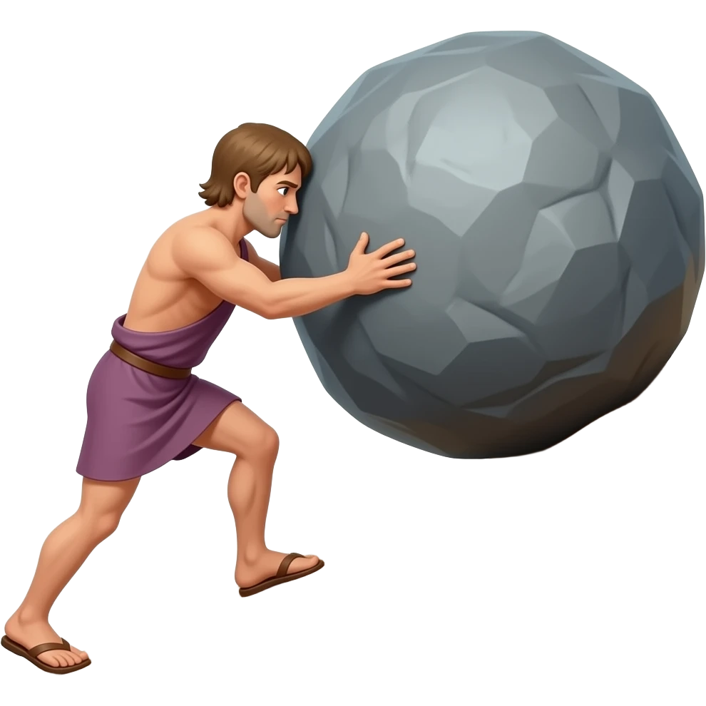 Sisyphus push emoji