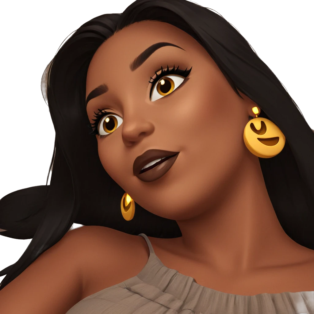 dark beauty with glowing features emoji