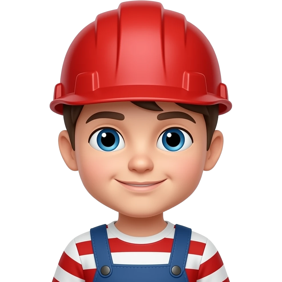 red Construction Kid front facing emoji