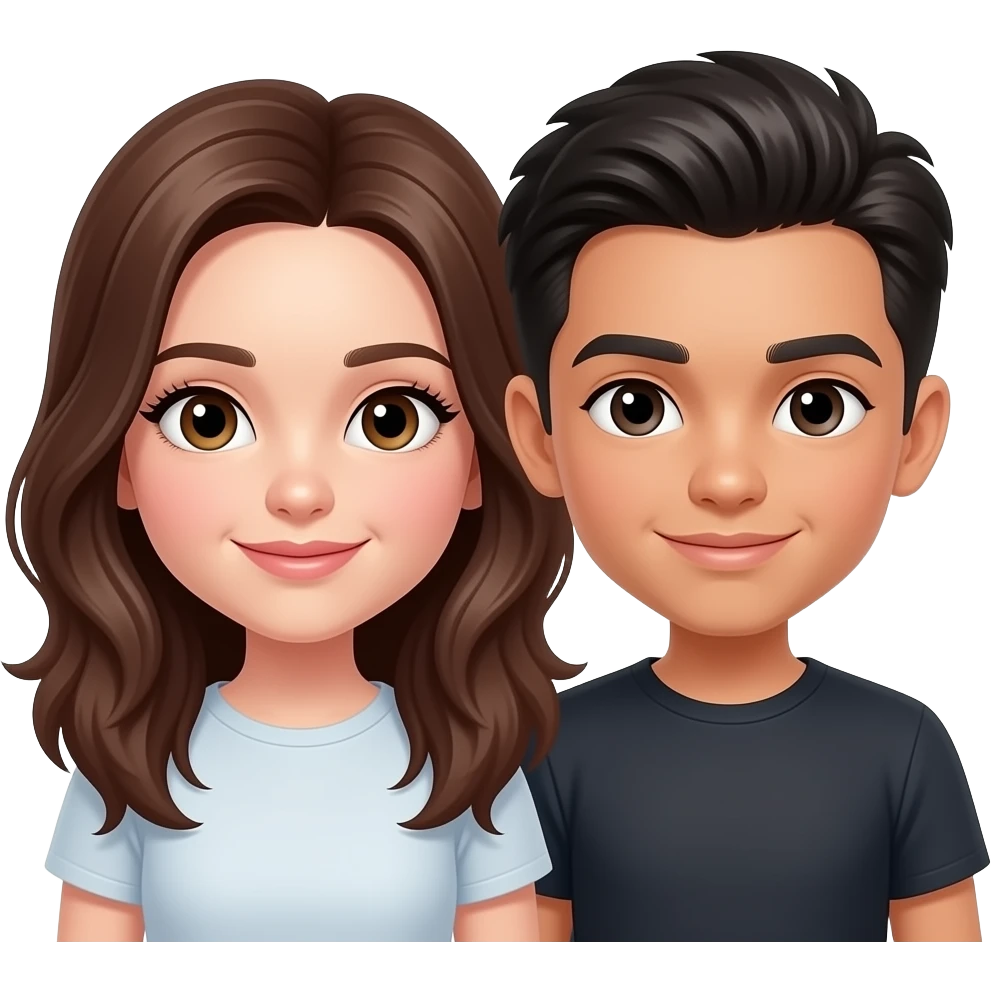 A white skin brunette and a white skin  dark haired best friends emoji