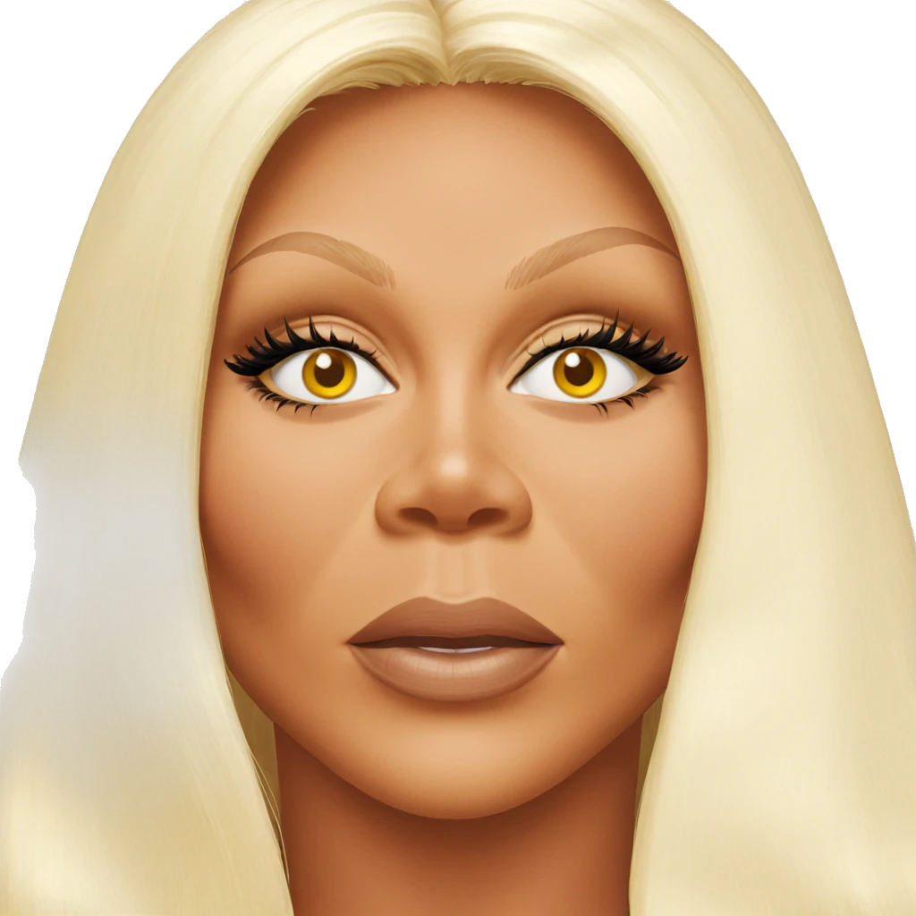 girl with yellow background portrait emoji