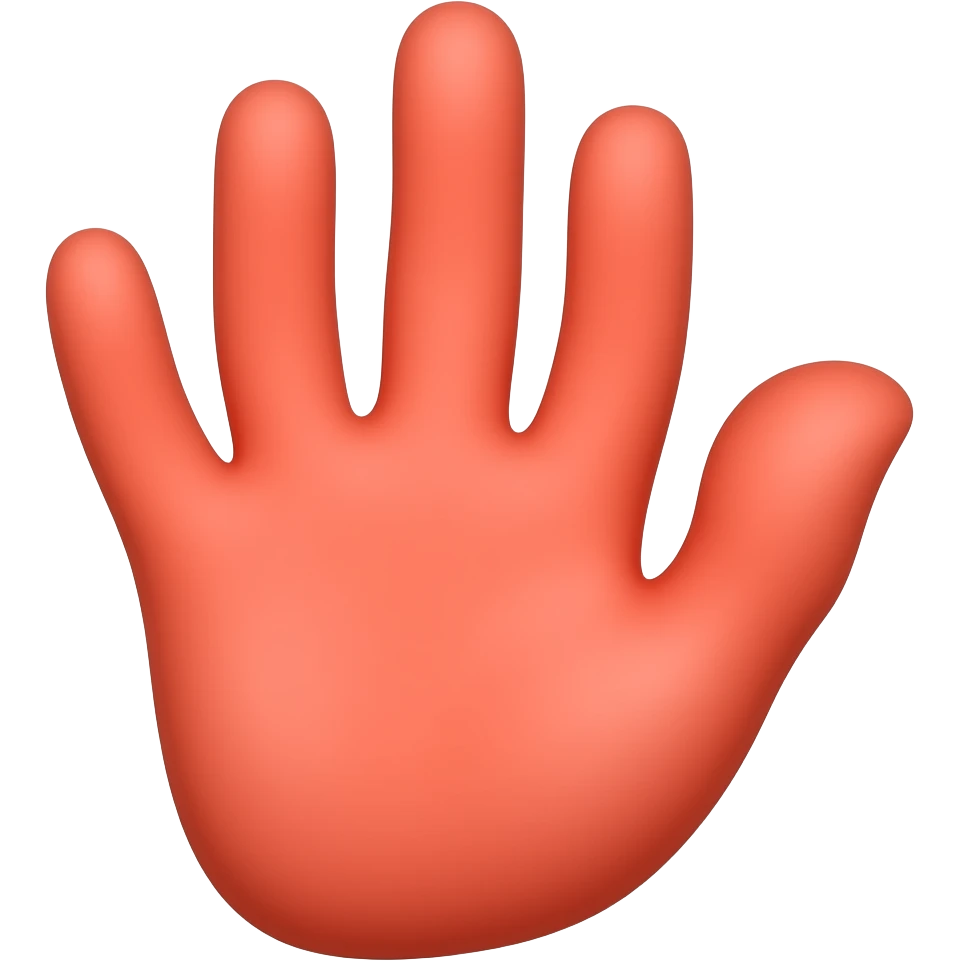 make a welcome emoji and make it red like a waving hand emoji