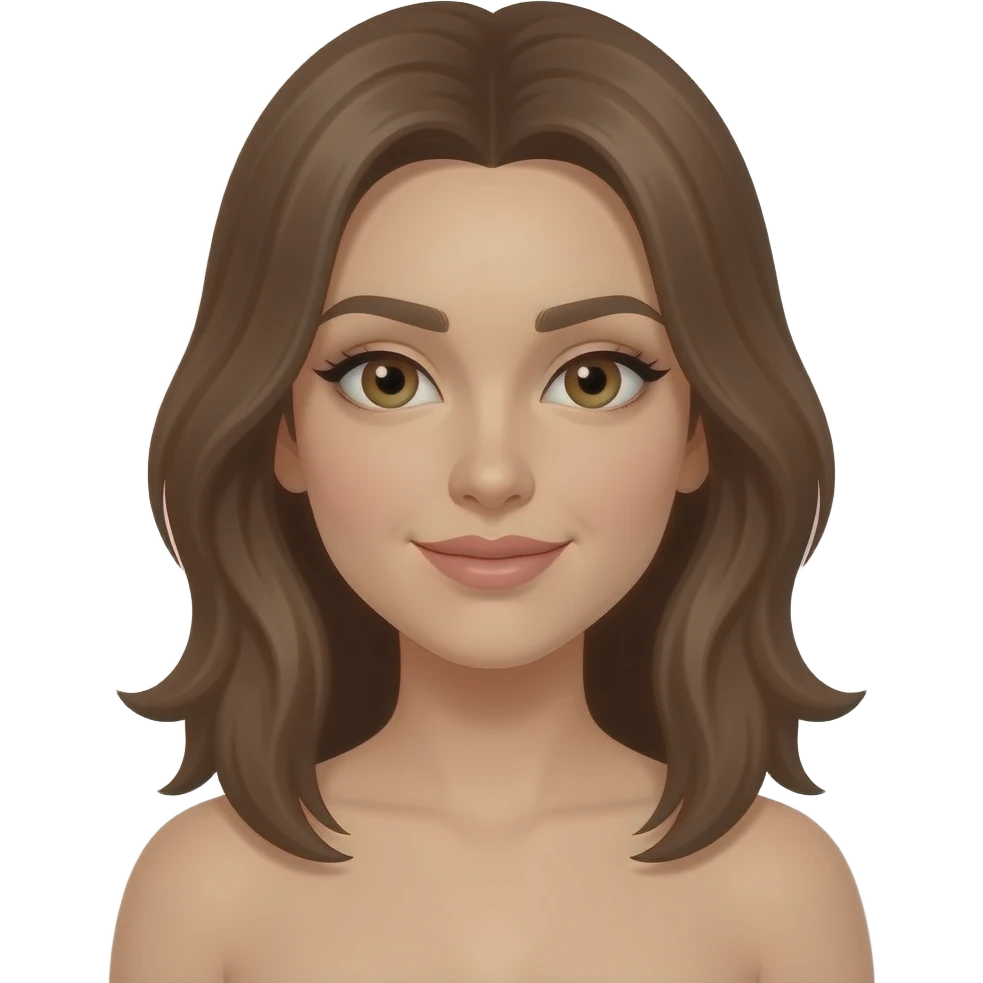 tranny with brown hair no clothes emoji