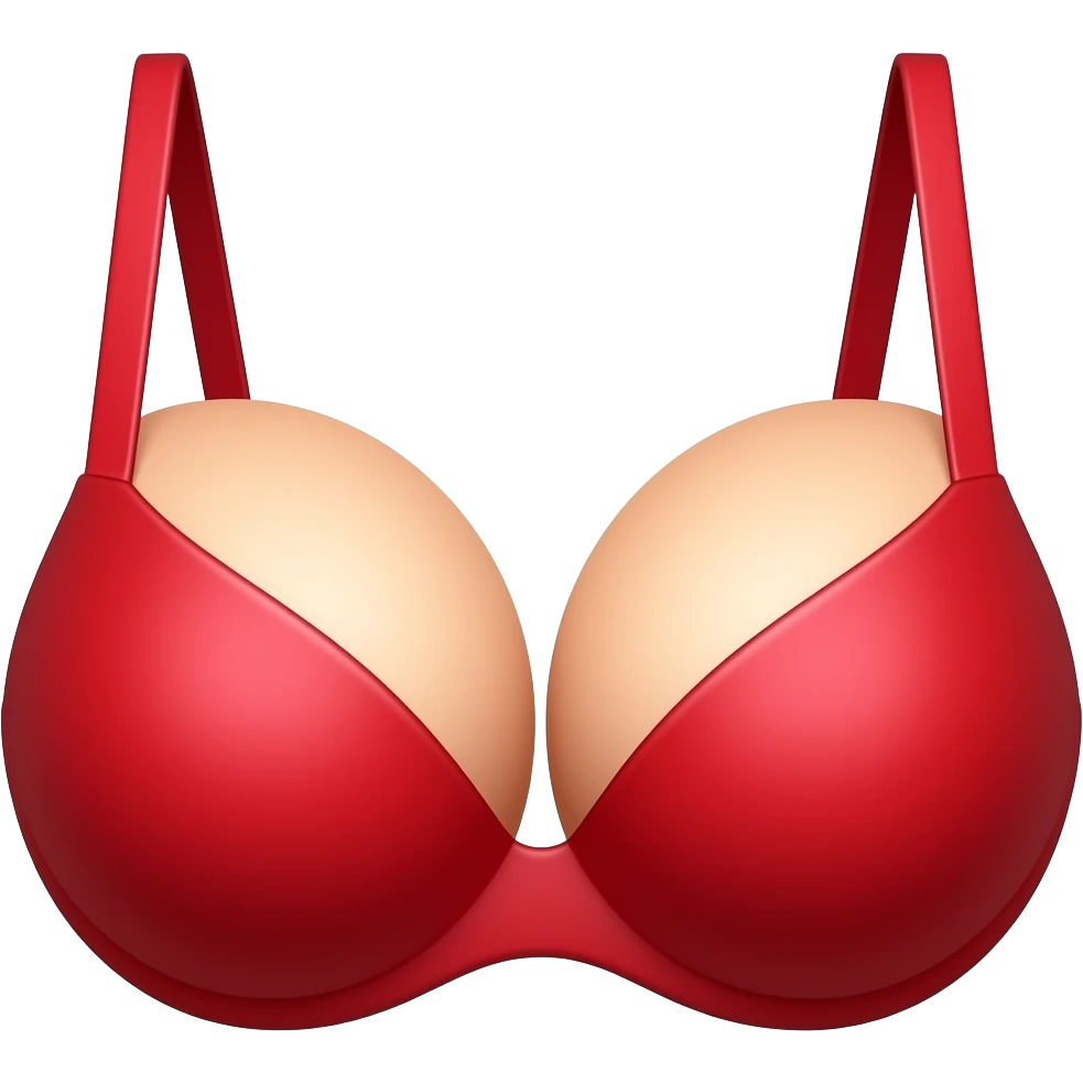 Boobs in a red bra emoji