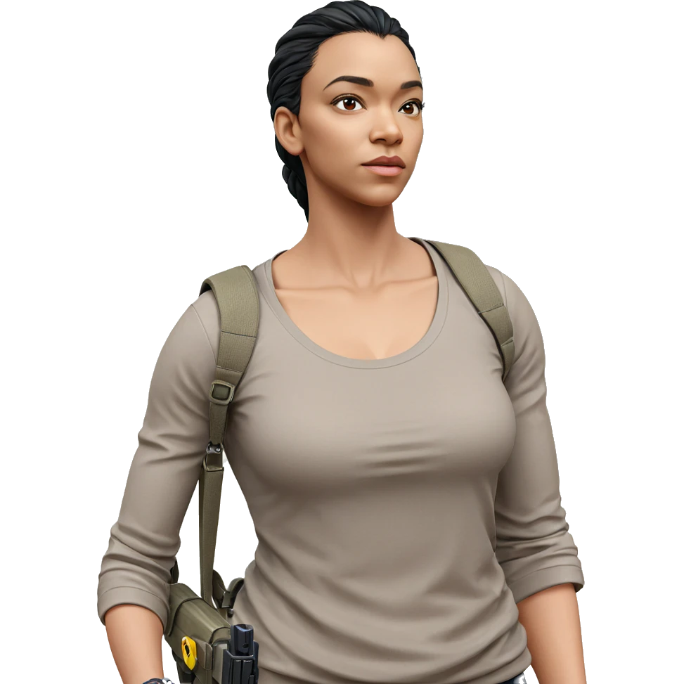 girl with gun and bag emoji