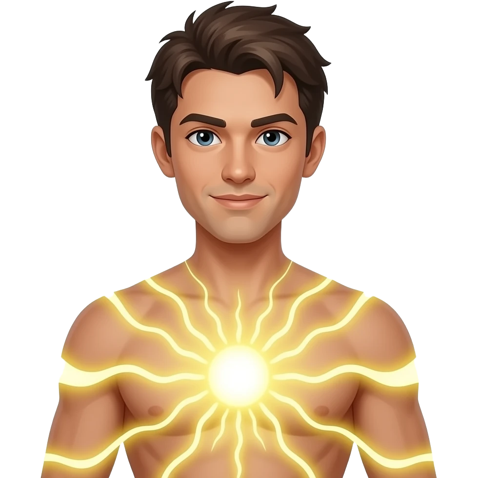 una aura de poder alrededor del cuerpo como si brotara un poder de mi interior emoji