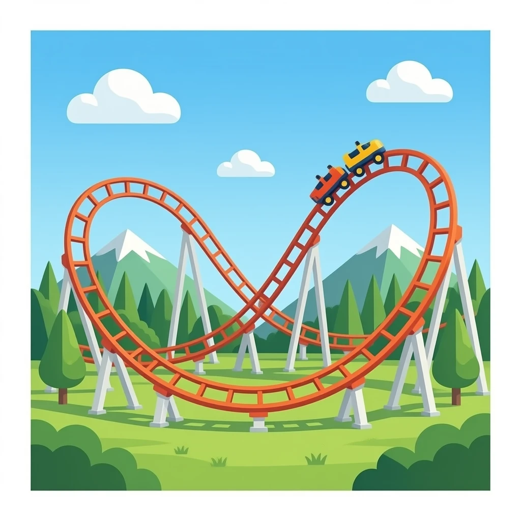 Un roller coaster emoji