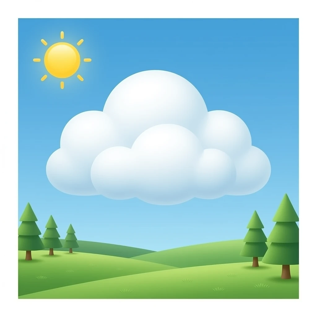Simple nimbus cloud emoji