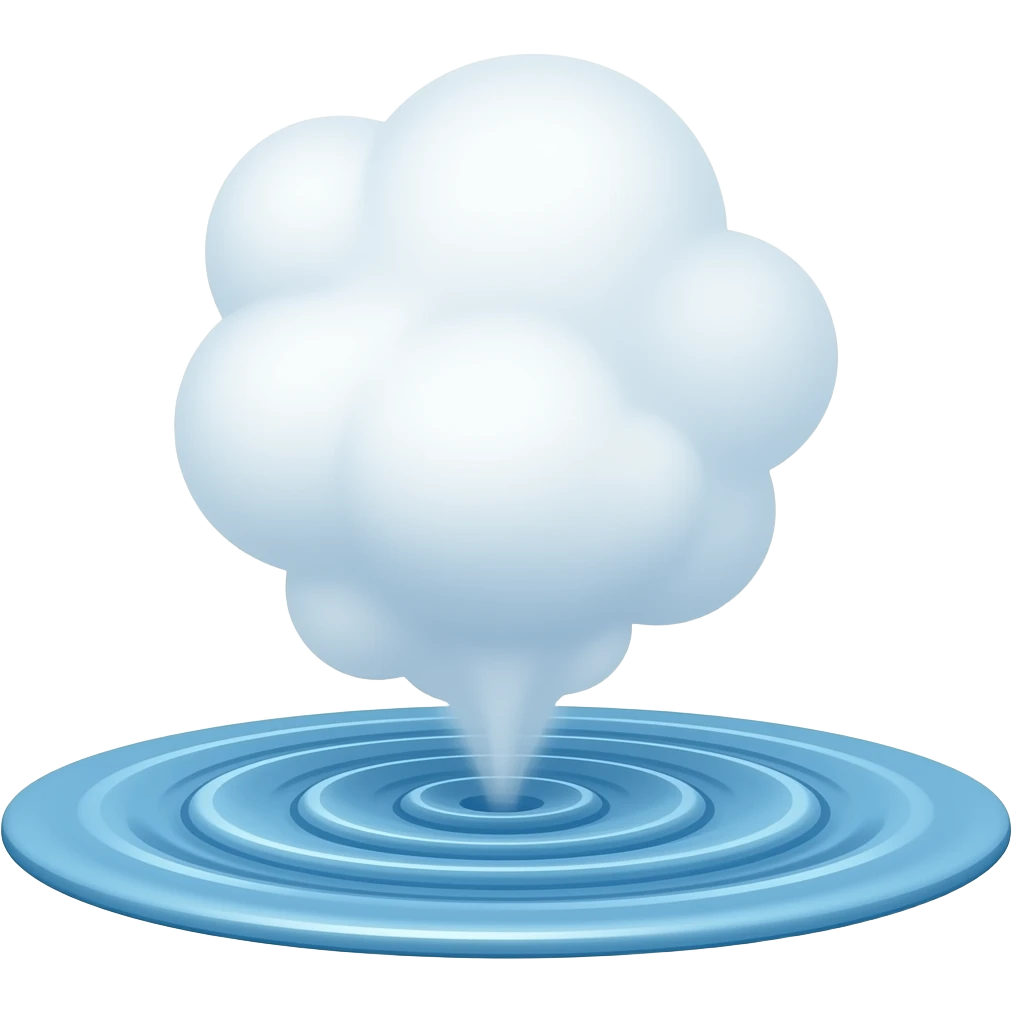 water vapor from lake emoji