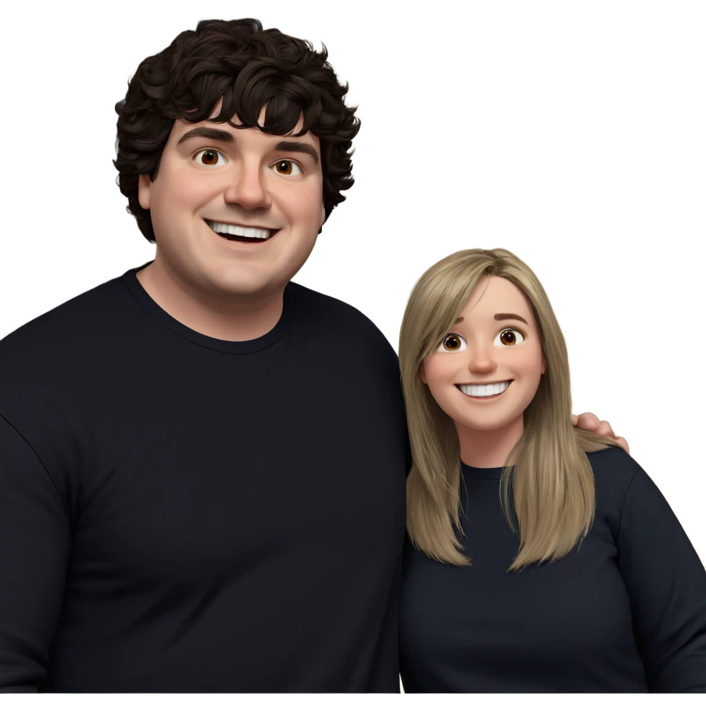 smiling couple indoors meme emoji