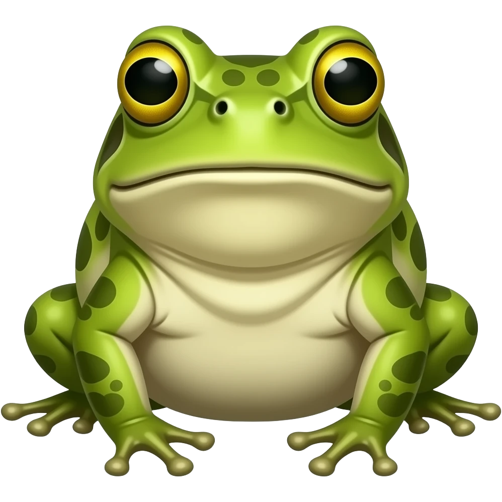 Green bufo frog meme emoji
