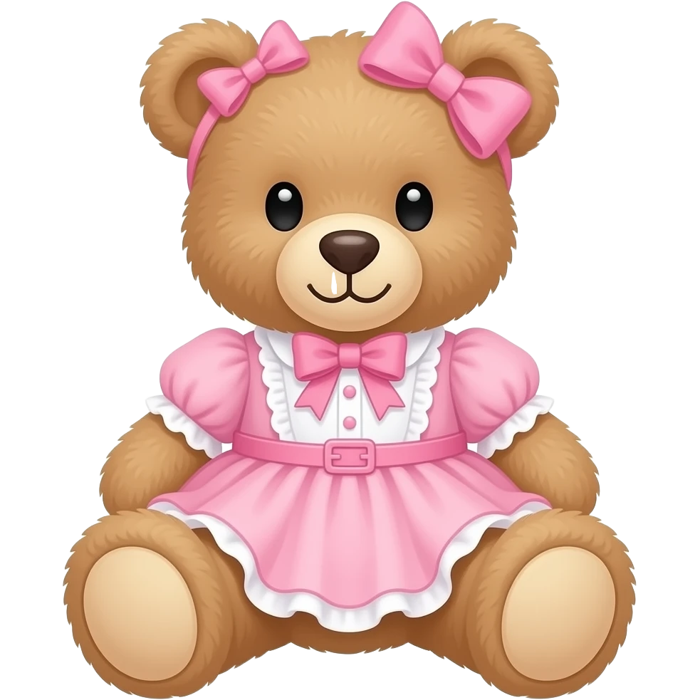 teddy bear pastel pink accessories coquette emoji