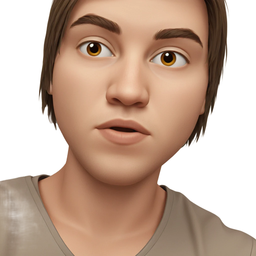 boy with brown hair indoors emoji