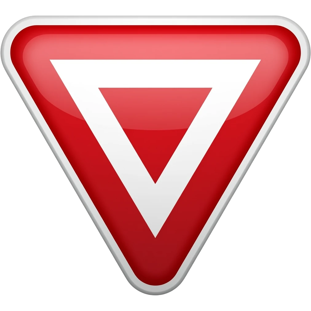 Yield sign emoji