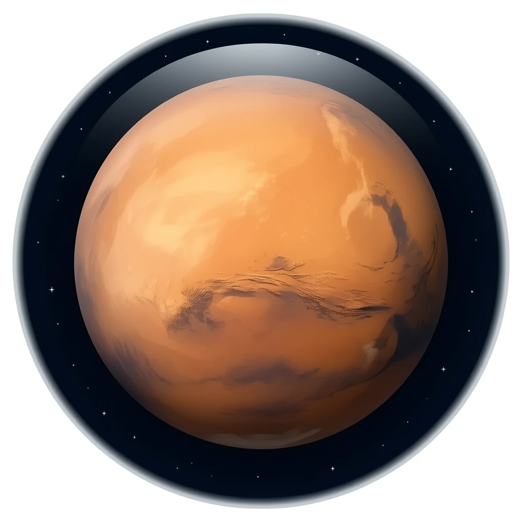 planet Mars from outer space emoji