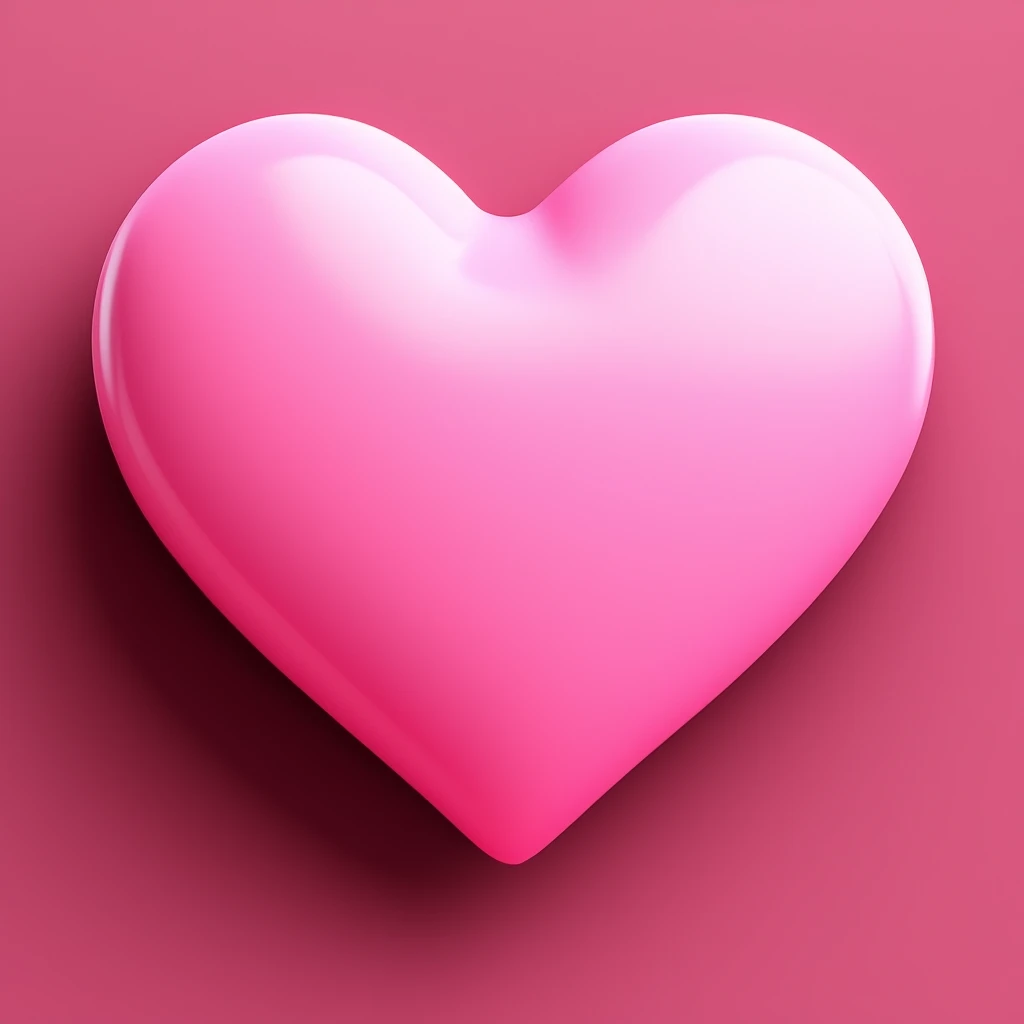 pink heart, ultra detailed emoji