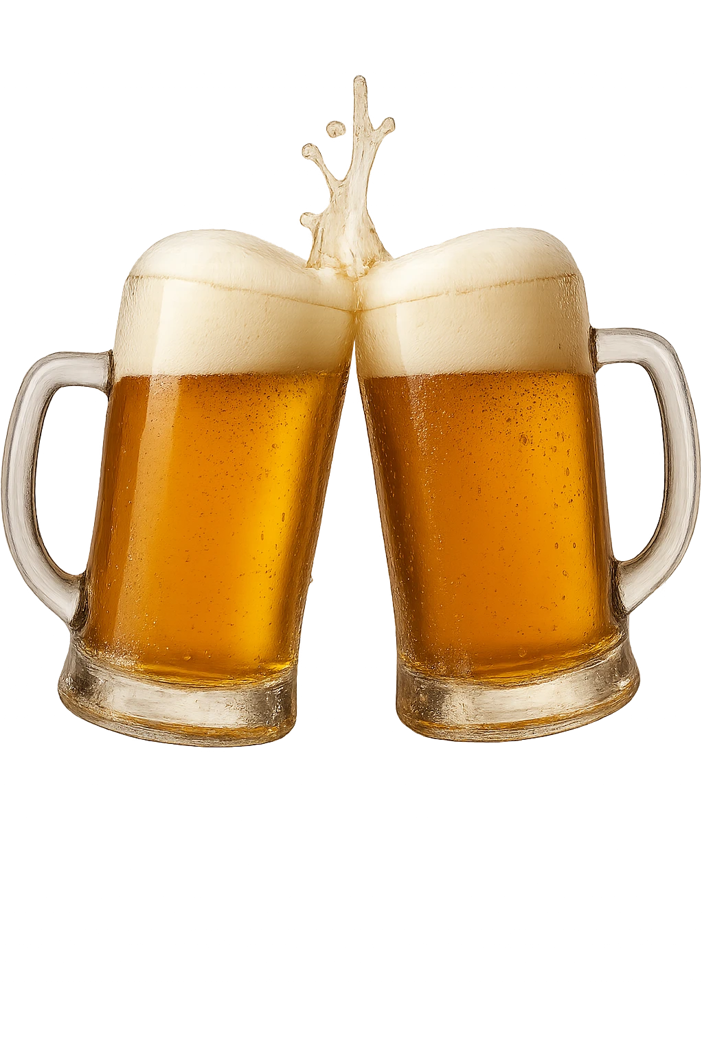 2 drink che fanno brindisi di birre senza mani realistiche emoji