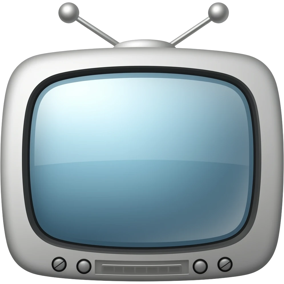 Extremely simplified TV emoji