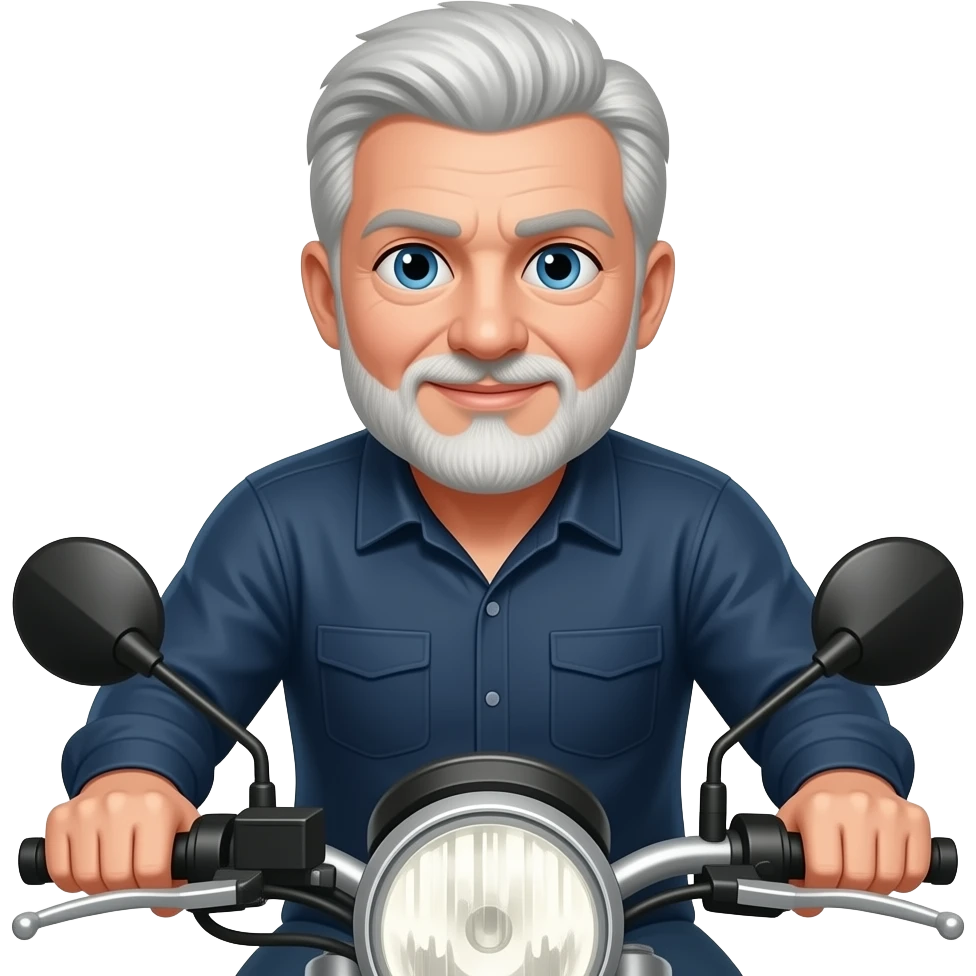 white man on motorbike emoji