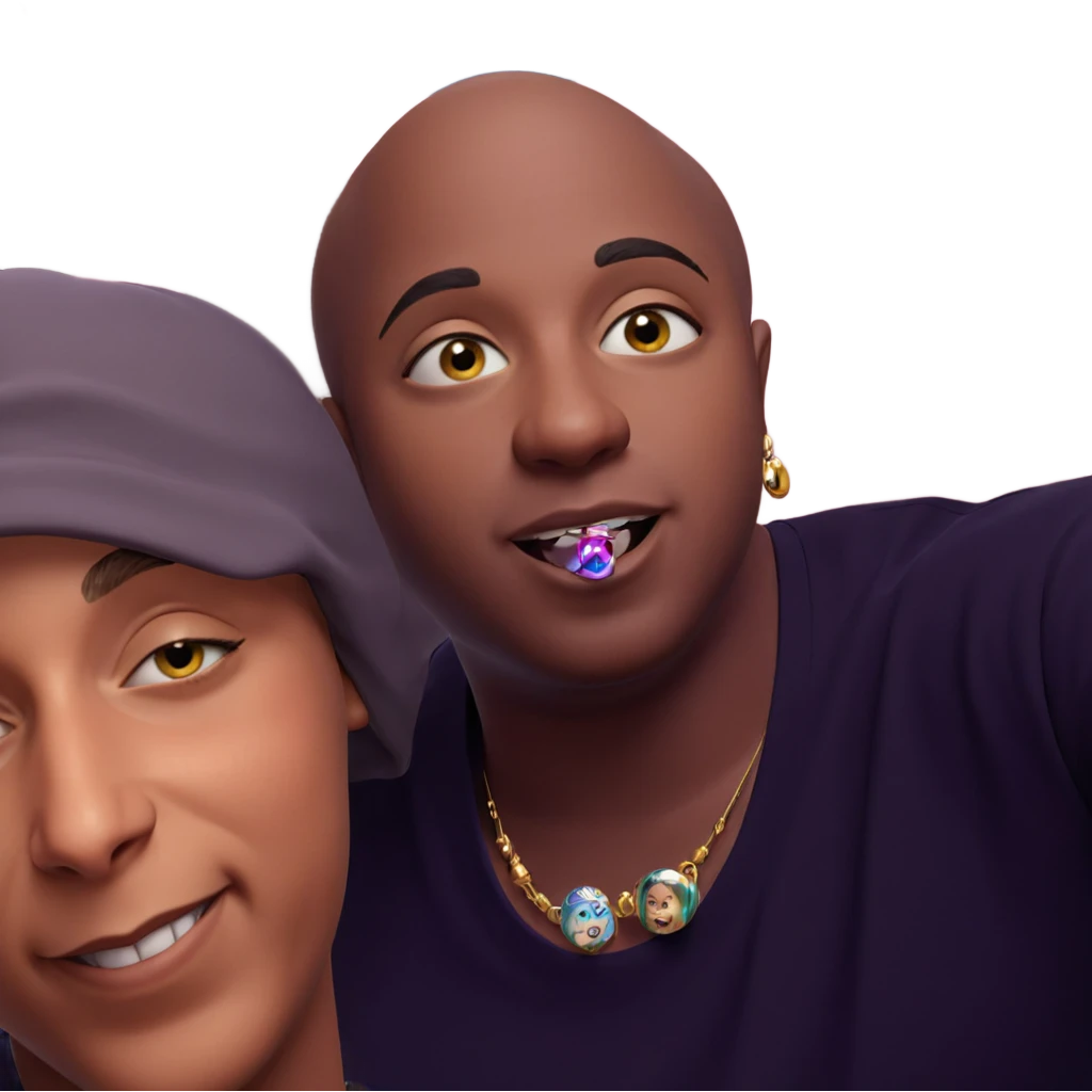 bald boy with jewelry meme emoji