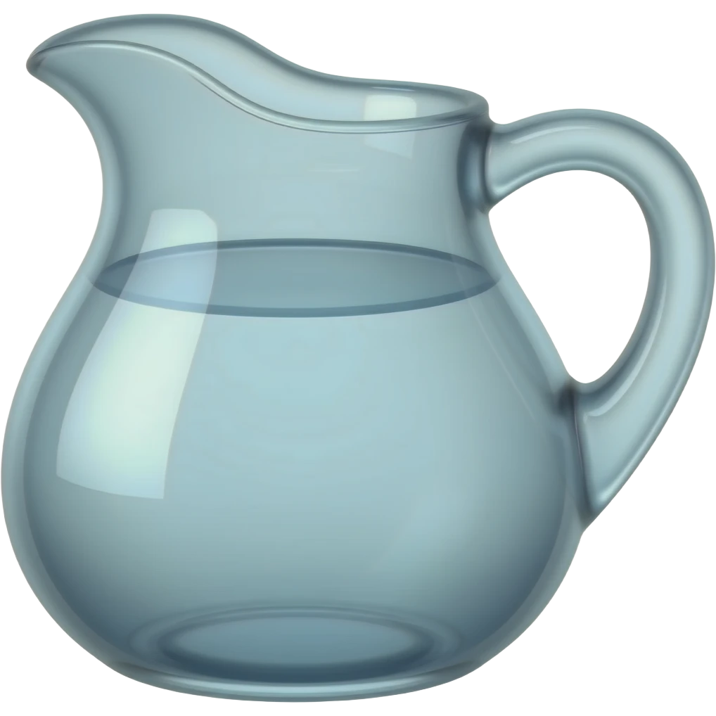 Glass Water pitcher with handle emoji