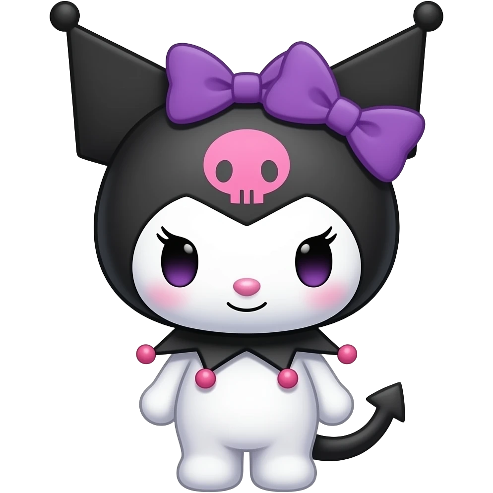 kuromi purple. the whole body is visible emoji