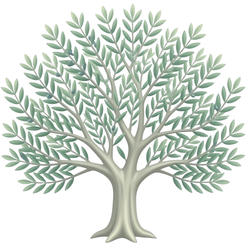 surrealistic - white bare olive tree emoji