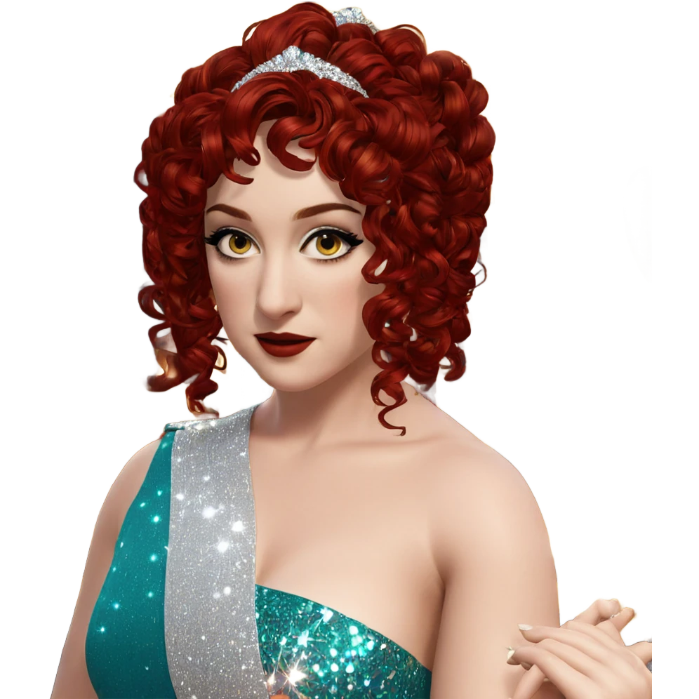 elegant girl in sparkling attire emoji